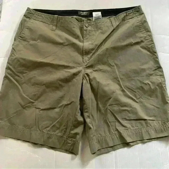 Women’s Eddie Bauer Vashon Fit Cotton Canvas Casual Shorts Sz 16 Dark Khaki - Picture 1 of 3